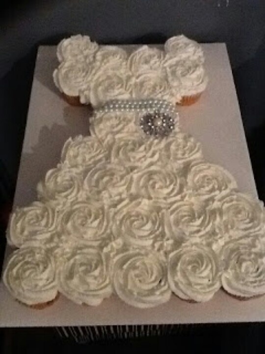 Bridal Shower Pull Apart Cupcake Cake