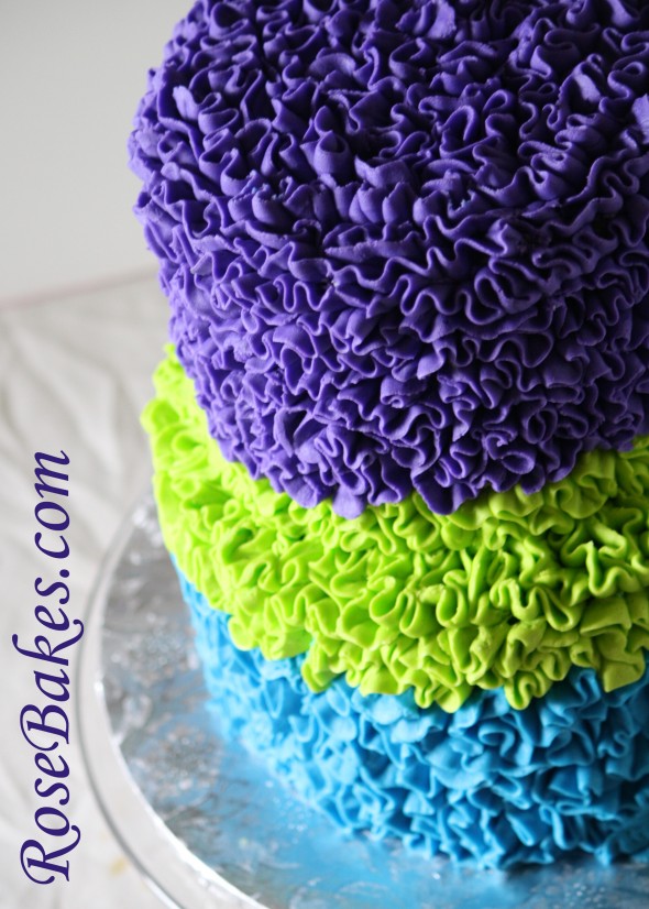 Buttercream Messy Ruffles Cake