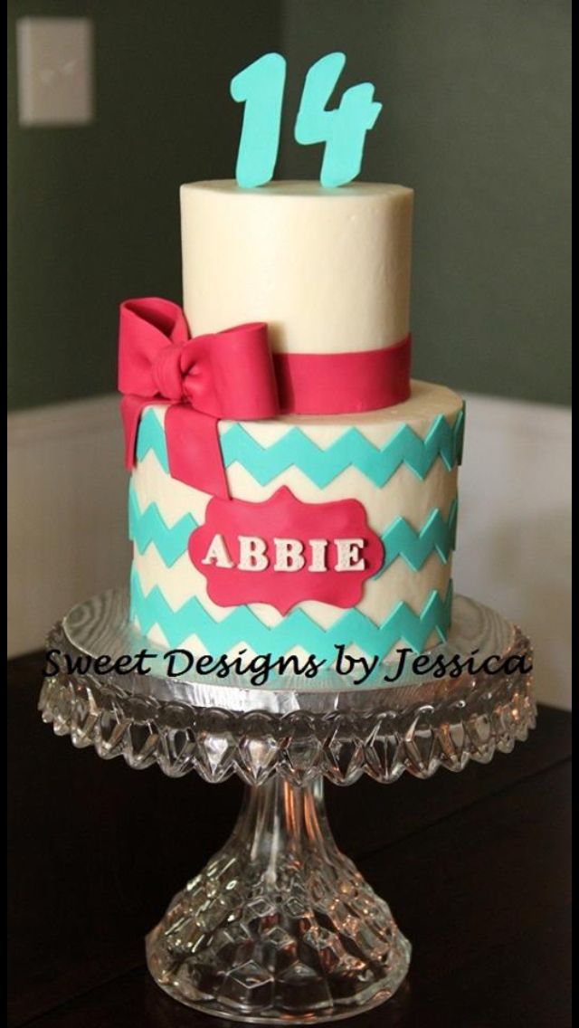 Chevron Birthday Cake