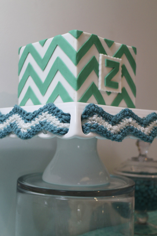 Chevron Birthday Cake