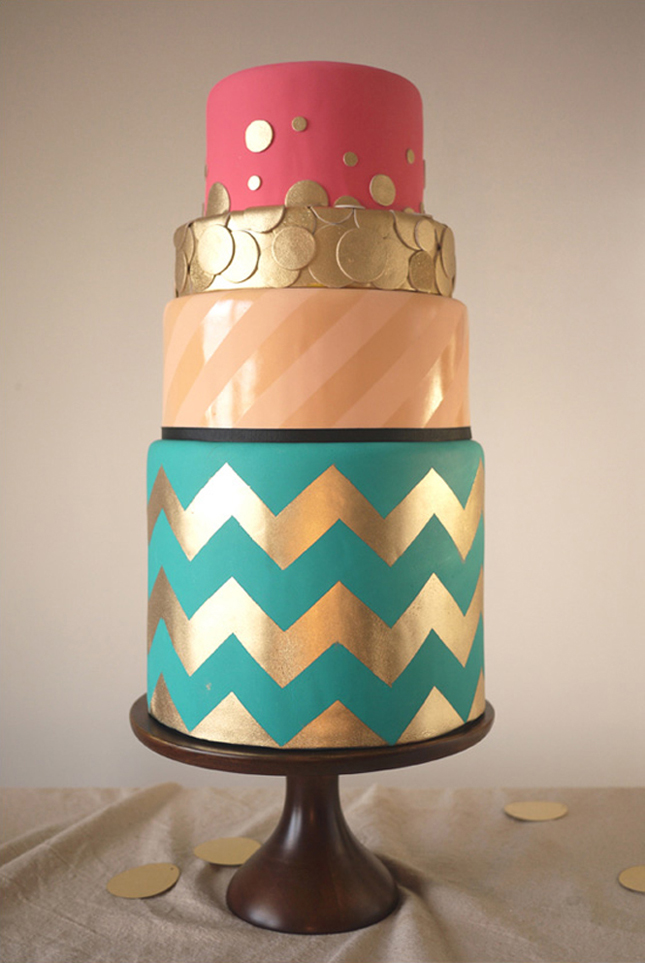 Chevron Wedding Cake