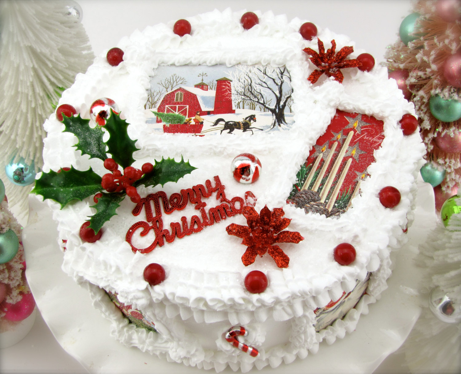 Christmas Santa Sleigh Cake