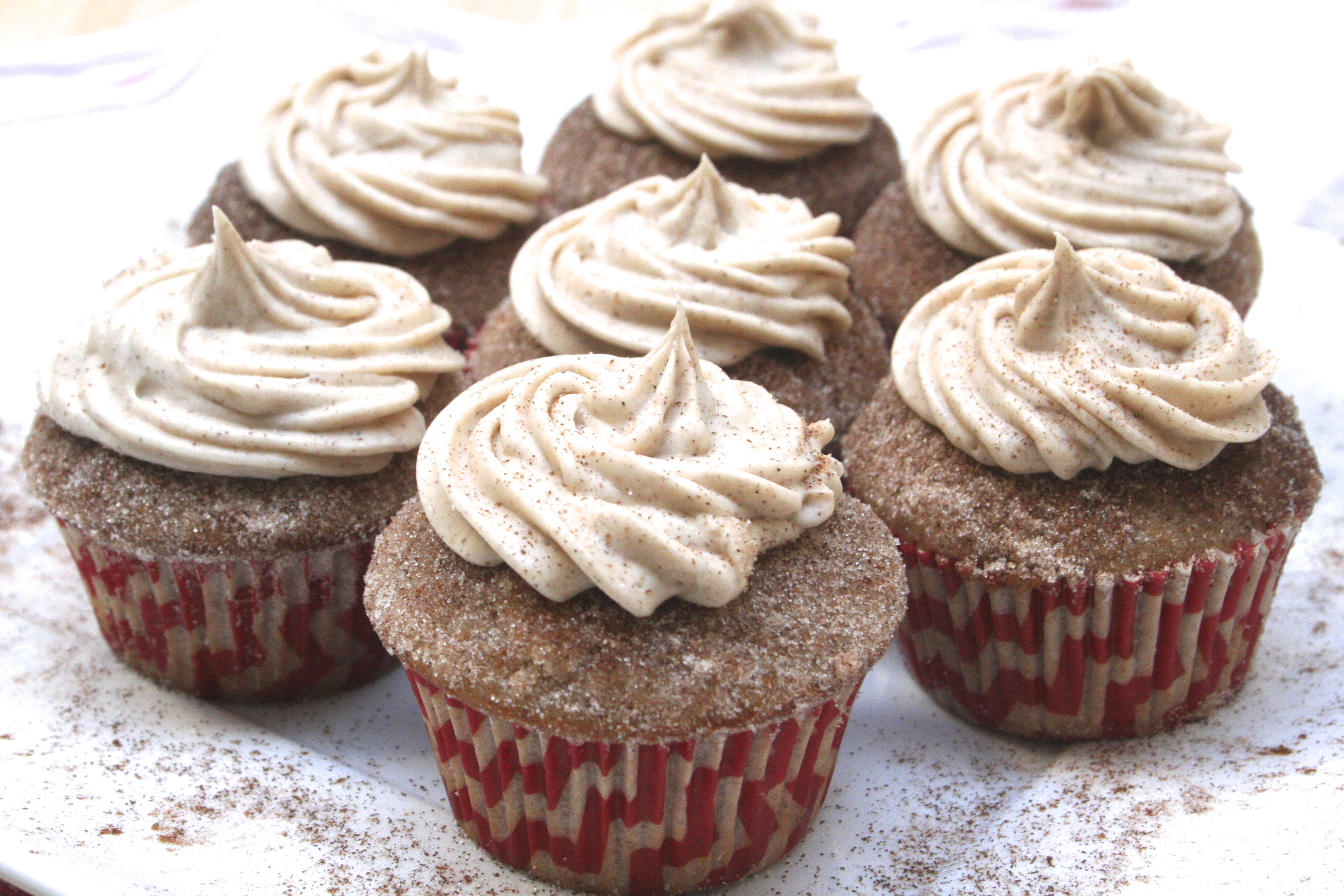 Churro Cupcakes with Cream Cheese Frosting