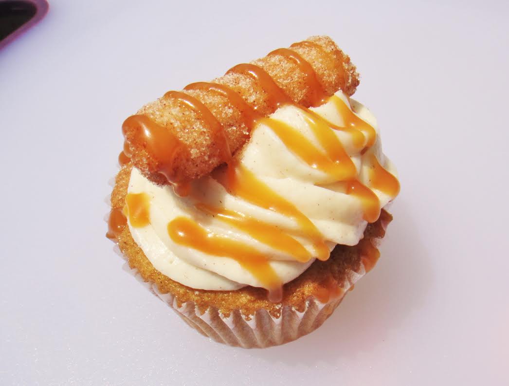 Churro Cupcakes with Cream Cheese Frosting