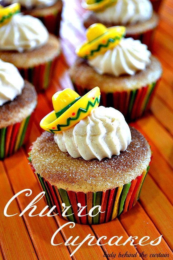 Cinco De Mayo Churro Cupcakes