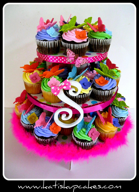 Colorful Butterfly Cupcakes