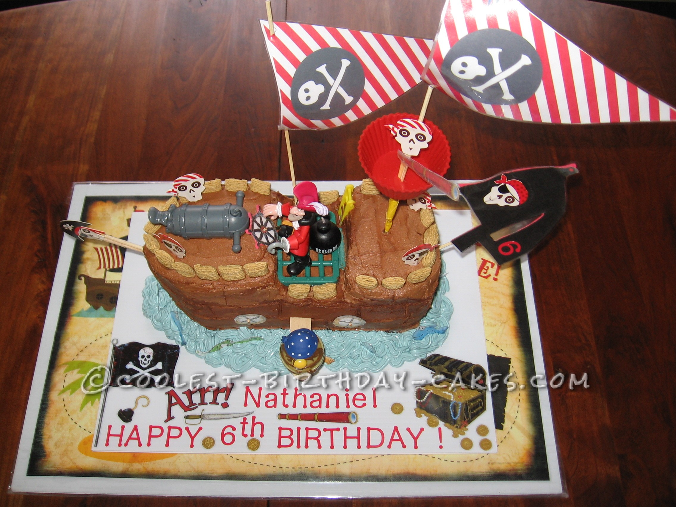 Coolest Pirate Ship Birthday Cake