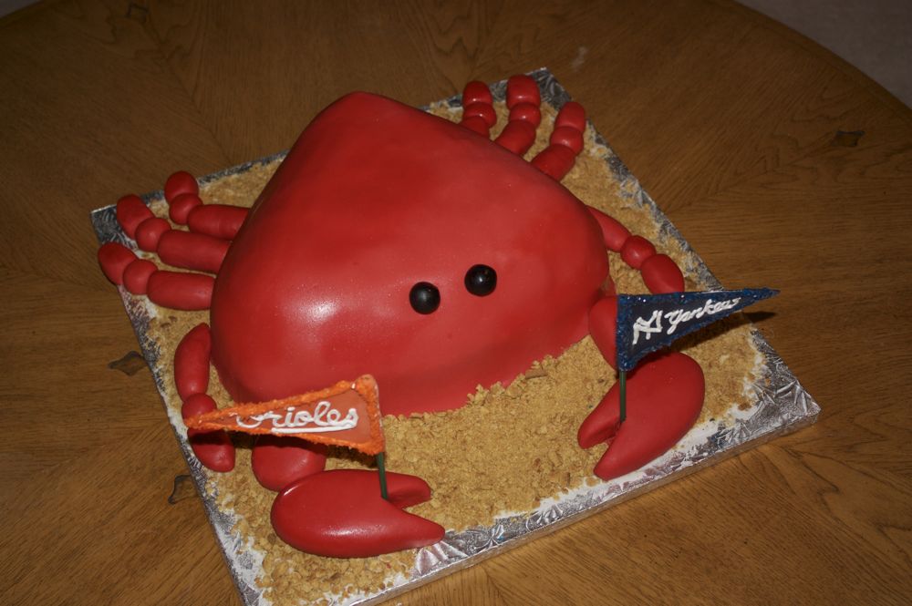 Crab Shaped Birthday Cake