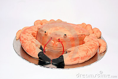 Crab Shaped Birthday Cake