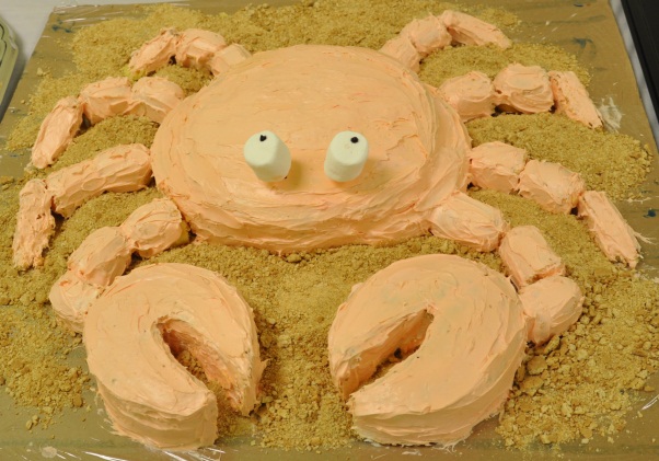 Crab Shaped Birthday Cake