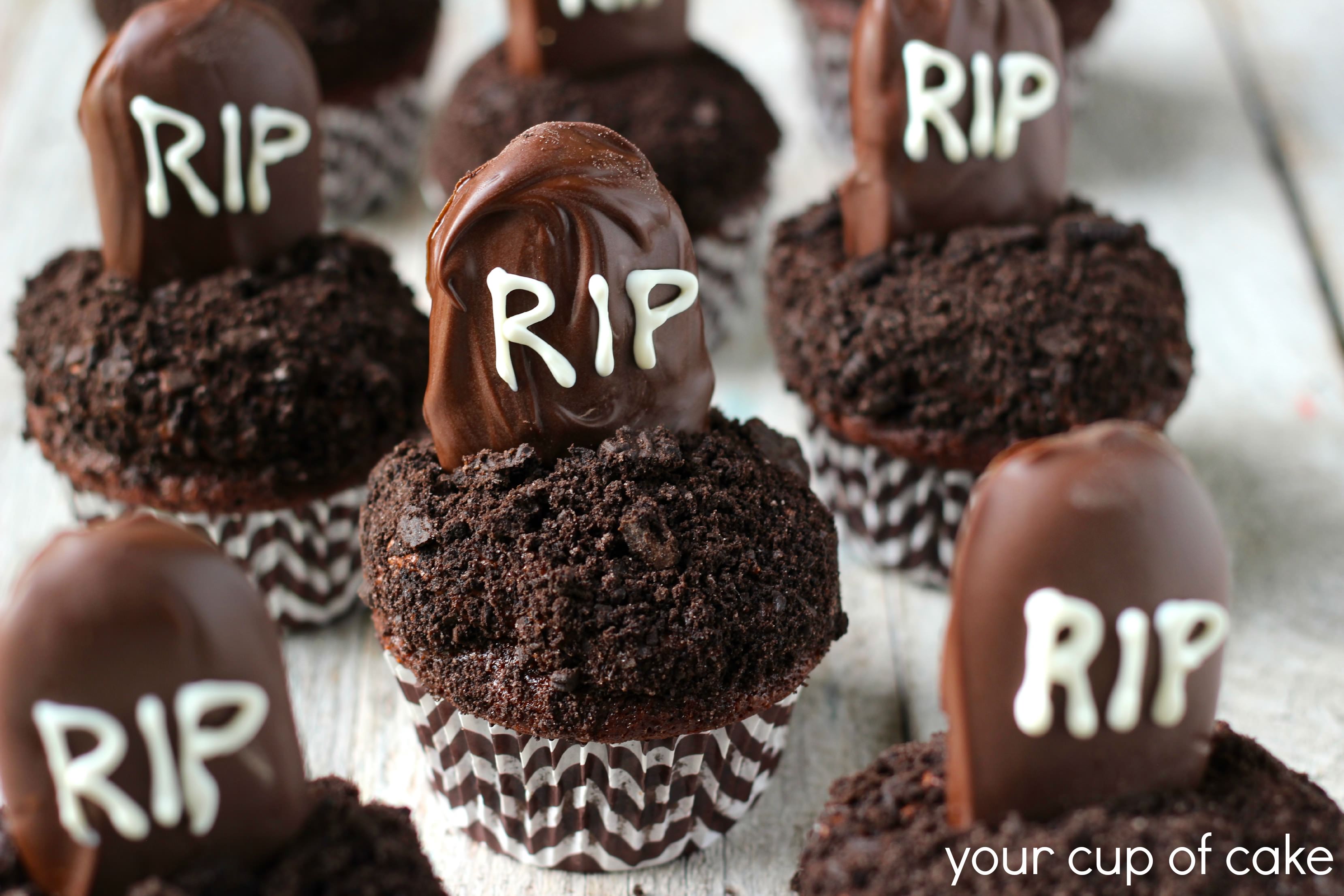 Cute Halloween Tombstone Cupcake Recipes