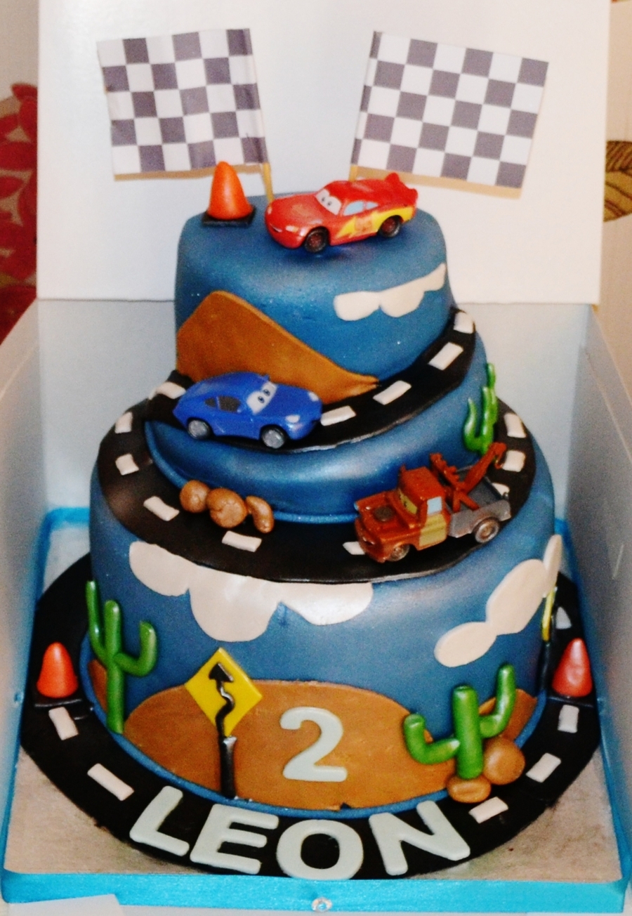 Disney Cars 2 Tier Cake