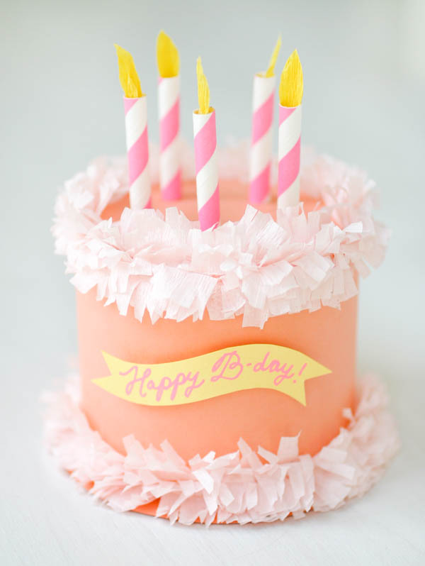 DIY Paper Happy Birthday Cake