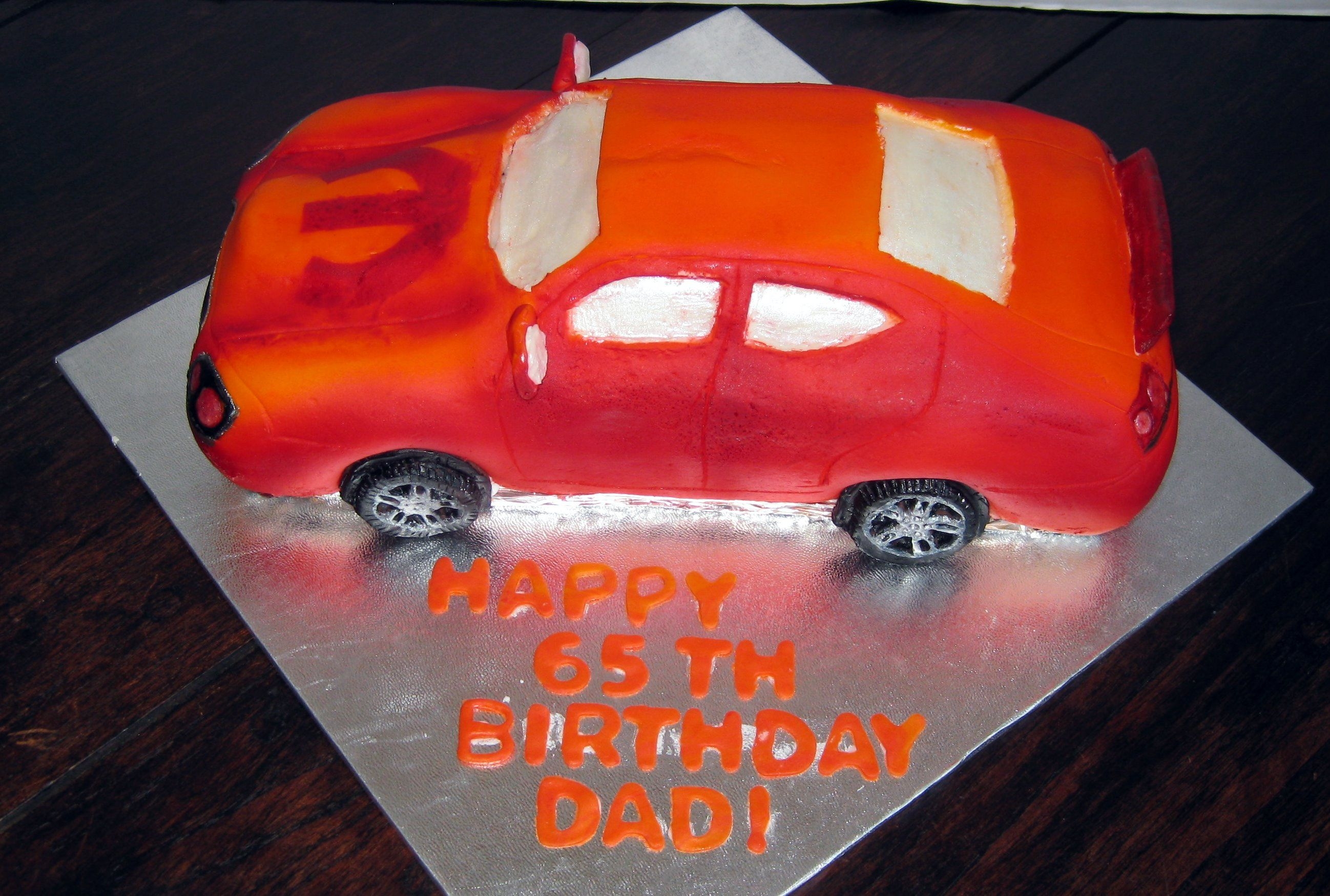 Dodge Chargers Fondant Cake