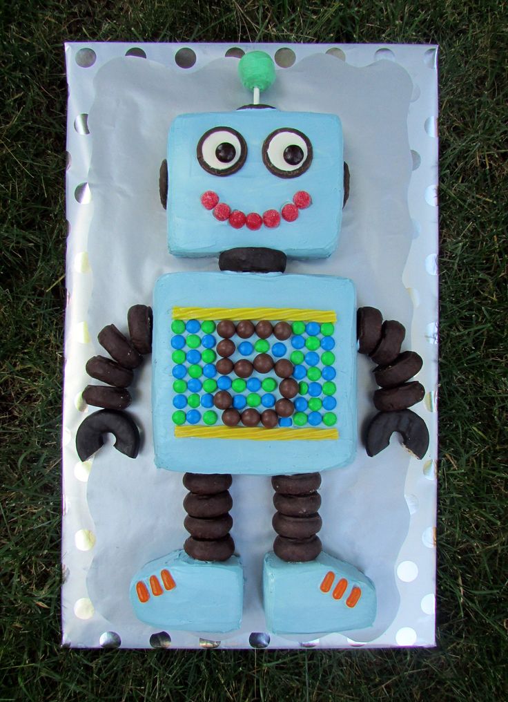 13 Photos of Robot Birthday Cakes For Boys