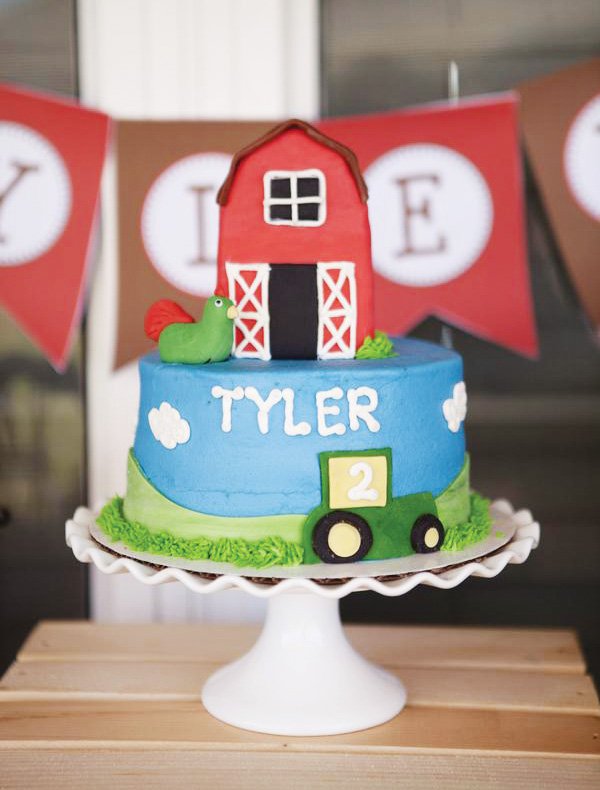 Farm Birthday Party Cake