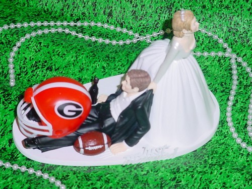 Georgia Bulldogs Wedding Cake Toppers