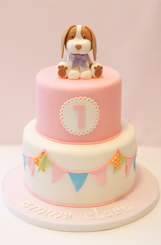 Girls Puppy Birthday Cake