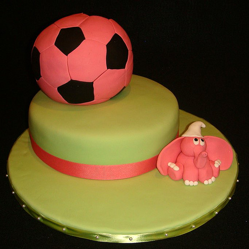 Girls Soccer Ball Birthday Cake