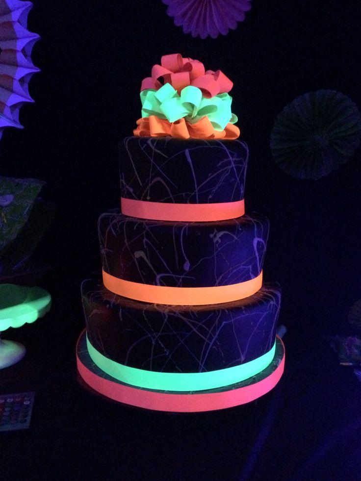 Glow in the Dark Party Cake Ideas