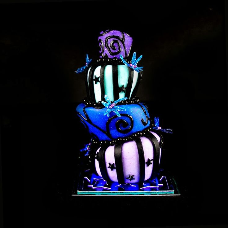 Glow in the Dark Sweet 16 Cake