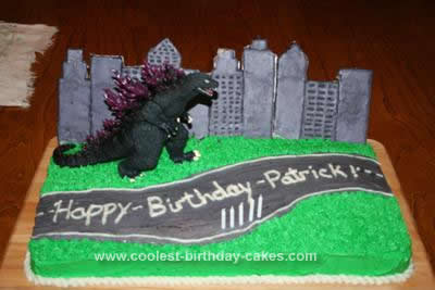 12 Photos of Cool Looking Birthday Cakes Godzilla