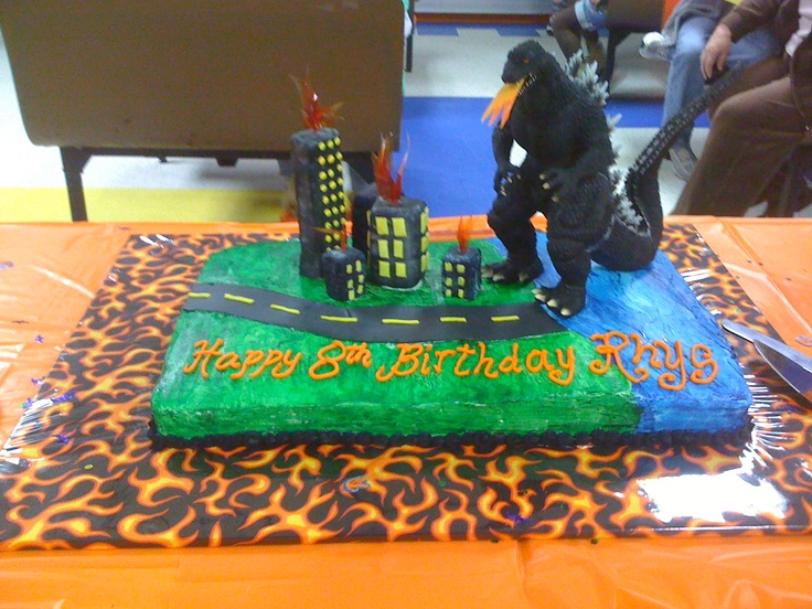 Godzilla Birthday Cake