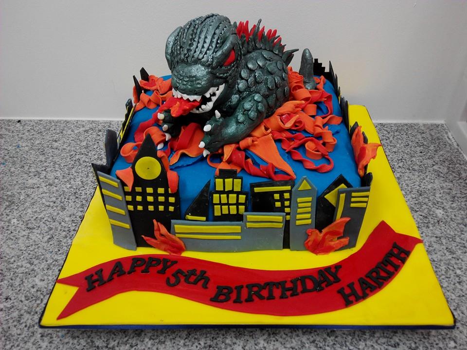 Godzilla Birthday Cake