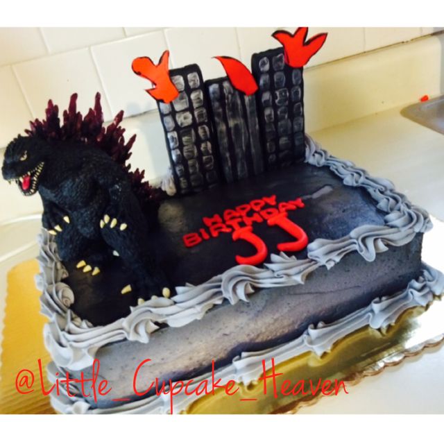 Godzilla Birthday Cake