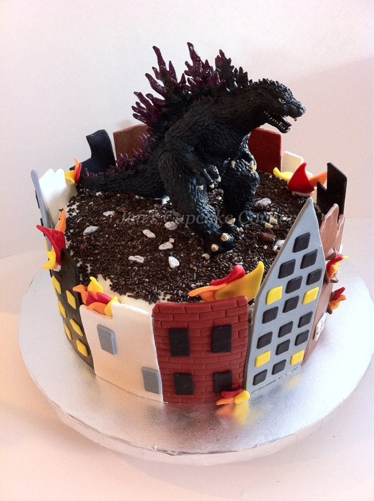 Godzilla Birthday Cake