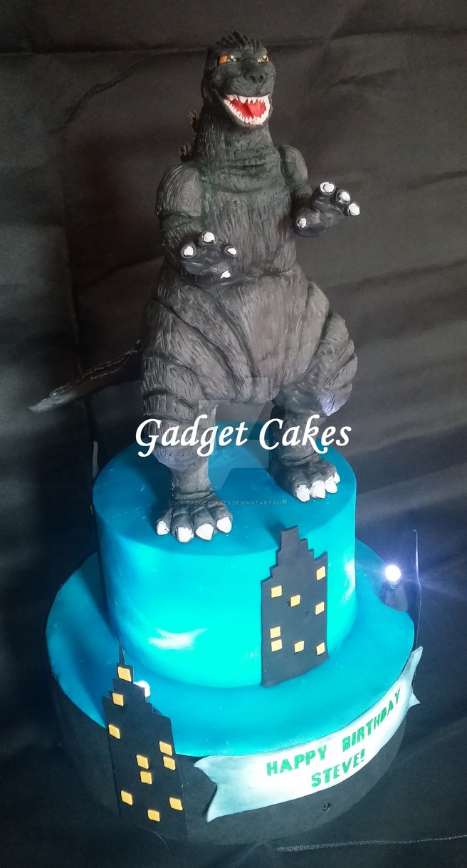 Godzilla Birthday Cake