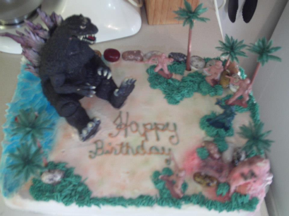 Godzilla Birthday Cake