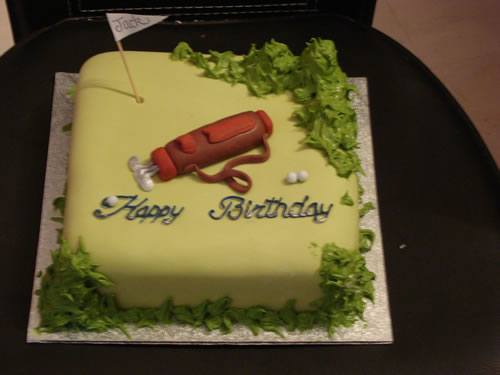 Golf Themed Birthday Cake