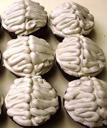 Halloween Brain Cupcakes