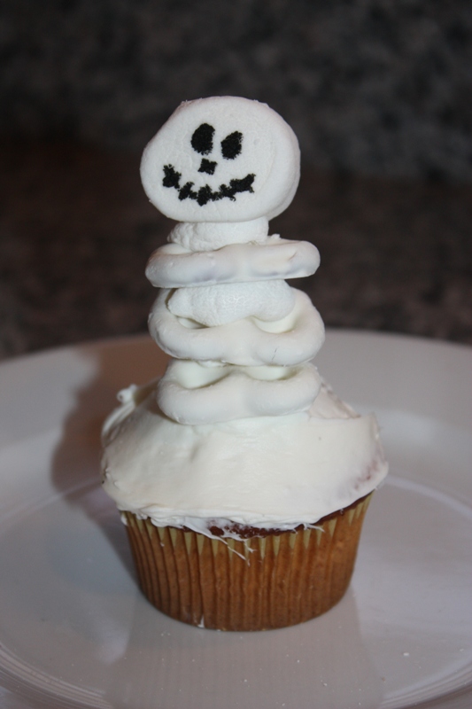 Halloween Skeleton Cupcakes