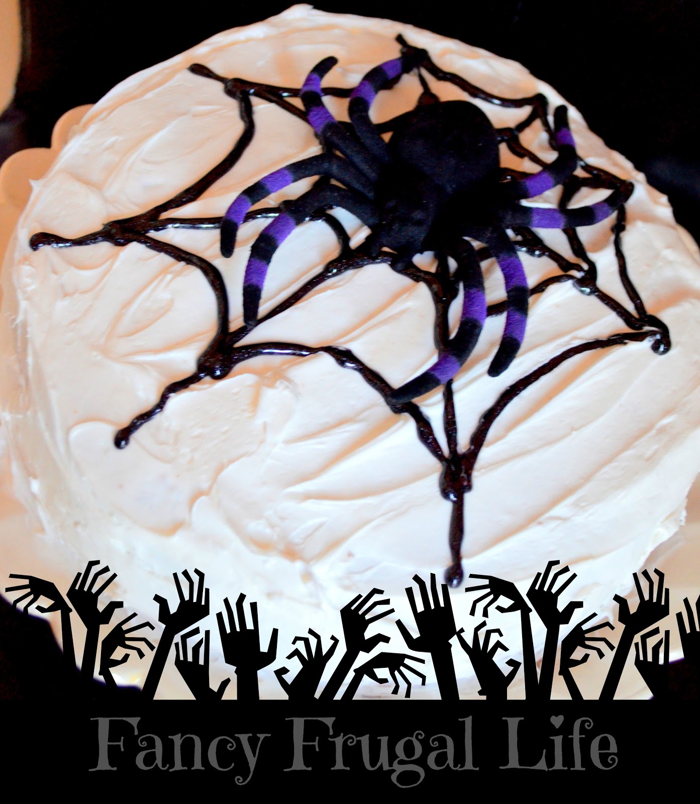 Halloween Spider Web Bundt Cake