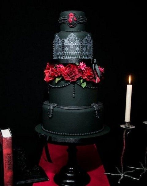 Halloween Wedding Cake