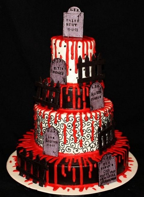 Halloween Wedding Cake