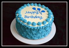 Happy Birthday Blue Cake for Men