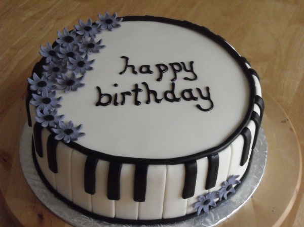 Happy Birthday Piano Cake