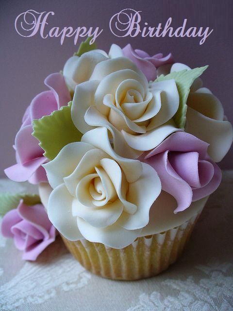 Happy Birthday Rose Cupcakes