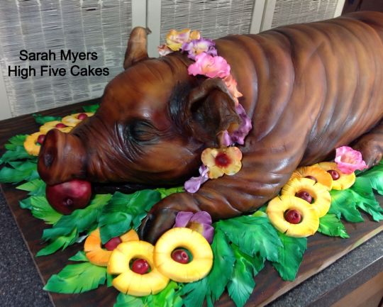 Hawaiian Pig Roast Cake