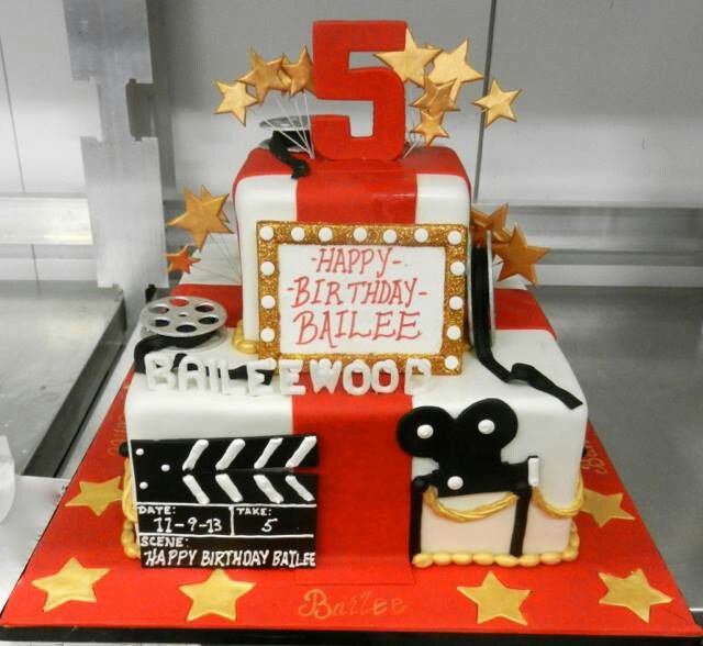 Hollywood Themed Birthday Cake