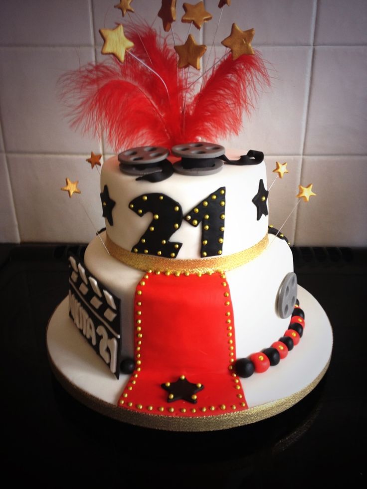 Hollywood Themed Birthday Cake