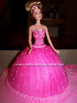 7 Photos of Layered Barbie Birthday Cakes