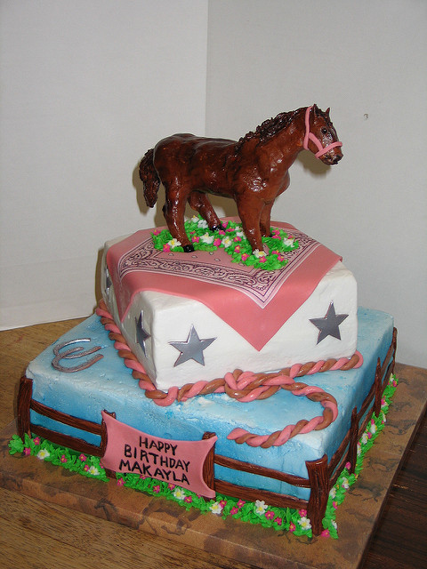 Horse Themed Birthday Cake