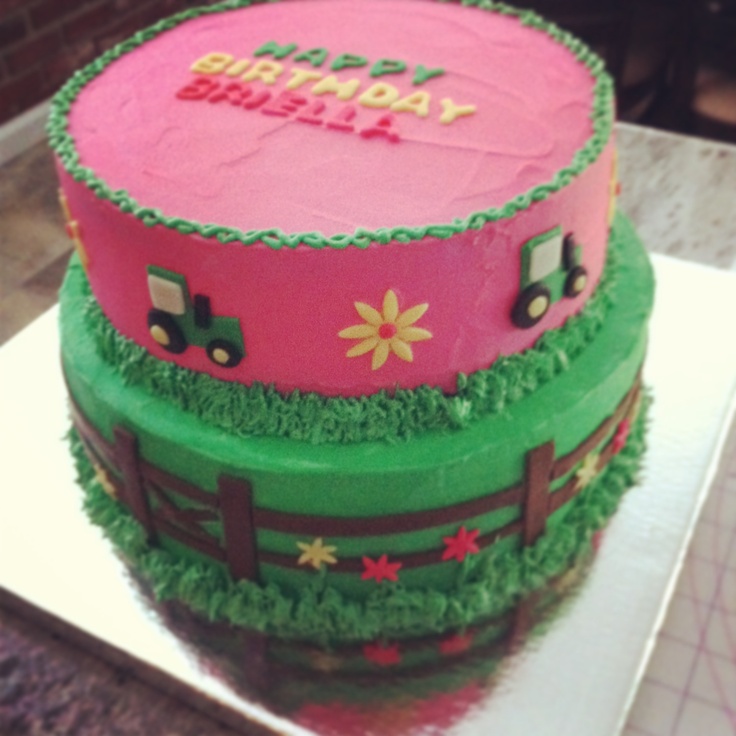 John Deere Girls Birthday Cake