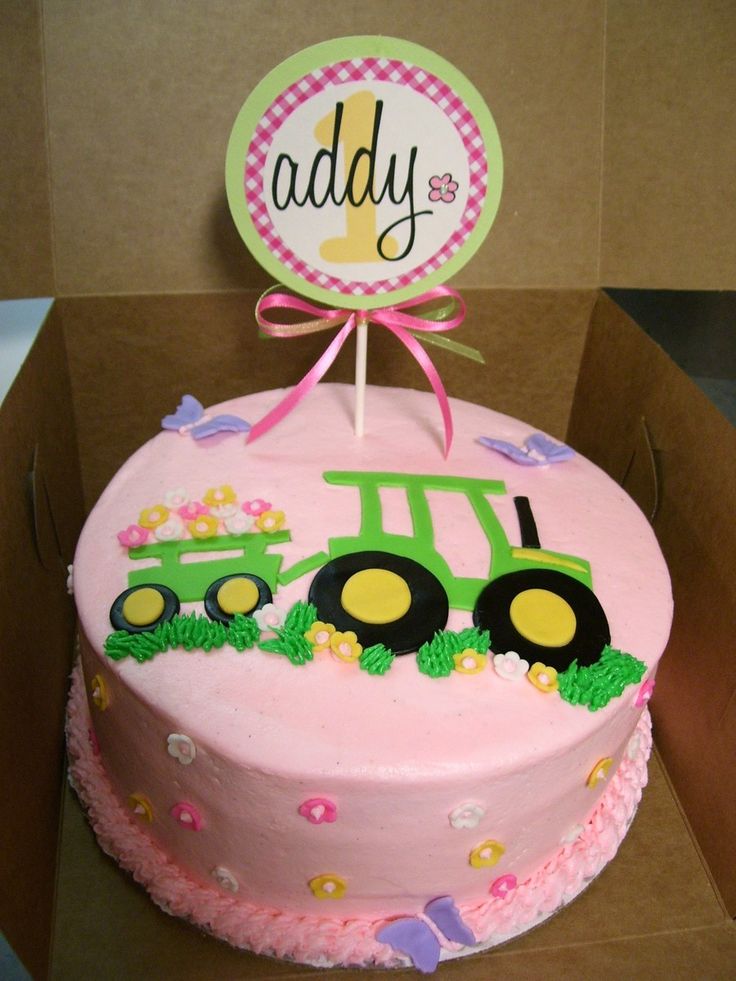 John Deere Girls Birthday Cake