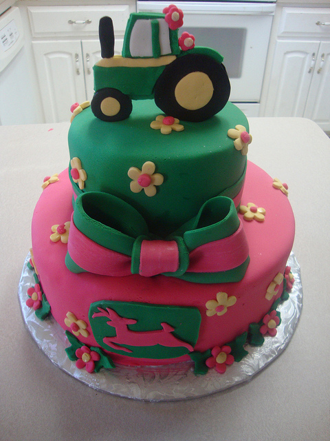 John Deere Girls Birthday Cake