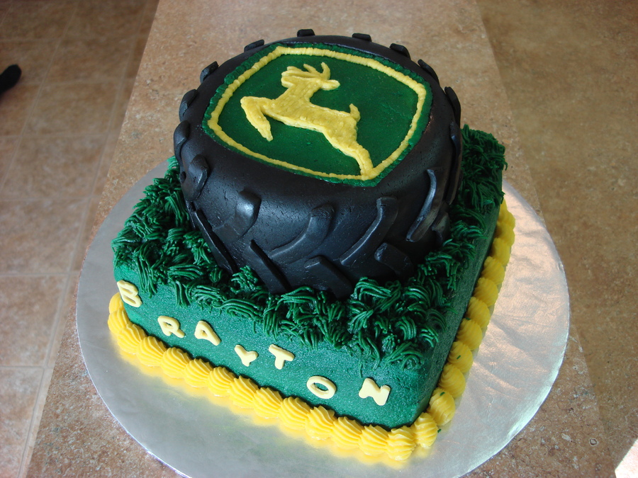 John Deere Tractor Birthday Cake